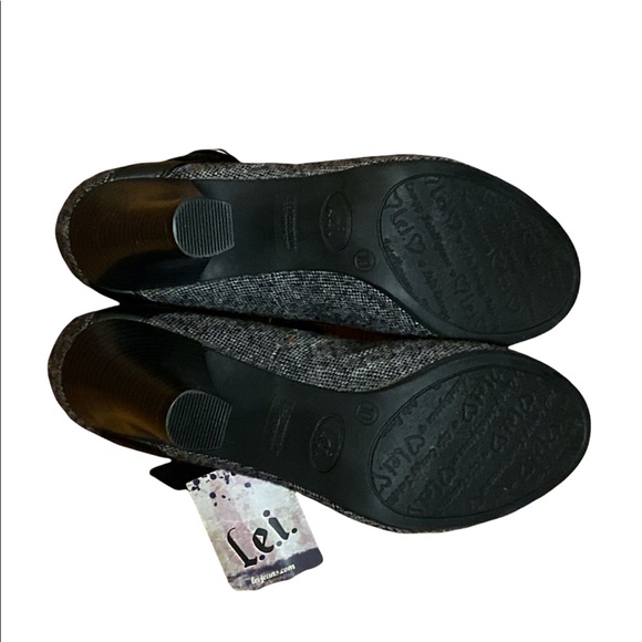 Lei Black Dark Academia Twee Style Work Heels Size 10 NWT - Picture 3 of 3